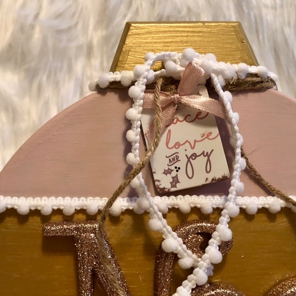 Pink & Gold Noel Ornament Christmas Decor - Picture 2 of 4